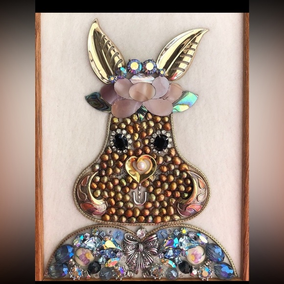Vintage Jewelry Art Easter Rabbit - Picture 2 of 10